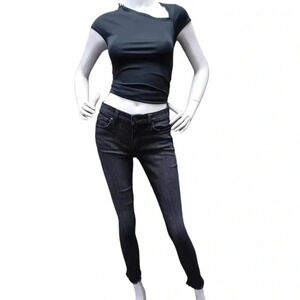 Joe’s  Jeans Skinny Raw Hem Black Size 26
